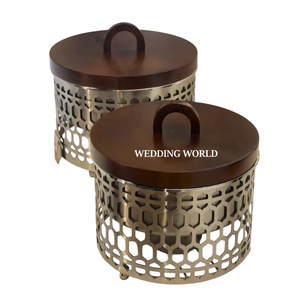 Ensemble de deux chauffe-plats en métal de qualité supérieure, fait main, design classique, élégant et fantaisie, nouveau, pour la calligraphie arabe - Product Image 3