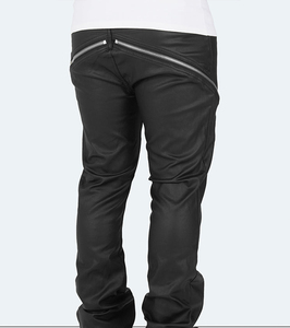 Venta al por mayor de alta calidad Streetwear personalizado hombre Vintage Flare Wax Zip up Flare Denim Jeans Pantalones Flared Jeans Hombres - Product Image 3