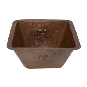 Lavabo de Cobre de Diseño de Lujo para Hoteles, Casas y Villas, Decoración de Baños, Lavabo de Cobre en Tamaño y Forma Personalizados - Product Image 1