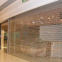 Porte à enroulement en polycarbonate sans cadre sur mesure pour les magasins intérieurs des centres commerciaux et les points de vente de marques