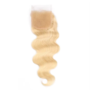 Vendita all'ingrosso # Chiusura in pizzo trasparente 4x4 613 Body Wave, capelli brasiliani Remy, trama singola, tessitura di capelli 100% umani, vendita diretta - Product Image 2