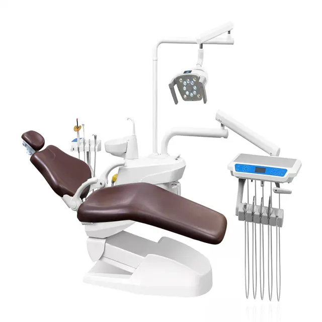 Unidad de silla dental con sensor de buena calidad, lámpara led, fabricantes dentales