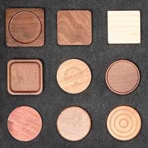 Juego de posavasos de madera pulida Premium ideales para regalar durante bodas, aniversarios, inauguración de casa y ocasiones especiales - Product Image 3