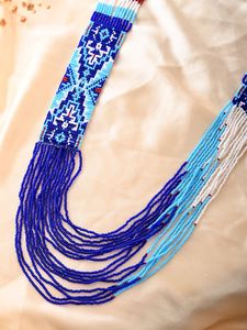 Artesanías de calidad, collar de cuentas de semillas de varios largos, joyería de abalorios con cuello en V a la moda para bodas, regalo de diseño étnico para mujeres - Product Image 6