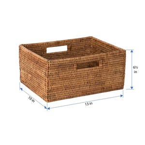 Rattan <b>basket</b> with attached handle Handmade <b>Storage</b> <b>Basket</b> Wholesale eco-friendly Made in Viet Nam - Product Image 3