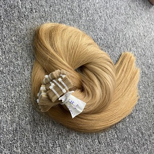 Extensiones de cabello virgen de Color europeo Cinta de cabello vietnamita recta cruda Ins Tejido de cabello humano de alto grado 100% Cutícula alineada - Product Image 2