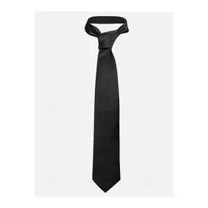 Laços personalizados com logotipo cetim liso Ideal para garçons cor preta venda quente qualidade premium