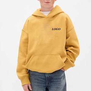 Boys Solid Color <b>Hoodie</b> For Wholesale And Bulk Orders With Drop Shoulders And Custom Logo Deign For Winter With Full Sleeve 2026 - Product Image 1