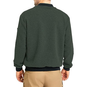 Chaqueta de bombardero de alta calidad transpirable impermeable de lona frontal con logotipo personalizado para hombres temporada de invierno - Product Image 4