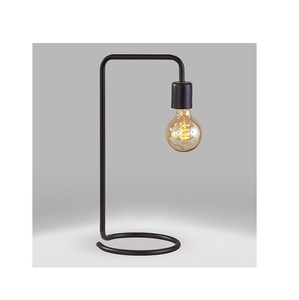 Lámpara de Mesa Industrial de Hierro, Bombilla LED E27, 3500K, Blanco Cálido, Diseño Moderno, Pantalla Negra, Decorativa para Sala de Estar, Tamaño Pequeño - Product Image 2