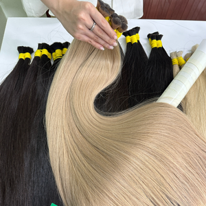 Venta al por mayor 100% Natural Virgen colores cabello humano de alta calidad a granel extensiones de cabello humano - Product Image 4