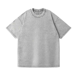 Camisetas de Algodón Puro con Diseño Personalizado al por Mayor, Camisetas Oversize con Lavado Ácido, Ropa Casual, Camiseta Unisex con Lavado Ácido - Product Image 2