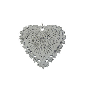 Adorno de pared de corazón colgante de Metal de hierro personalizado, Color gris para el hogar y la decoración de Navidad, hecho a mano a granel - Product Image 6