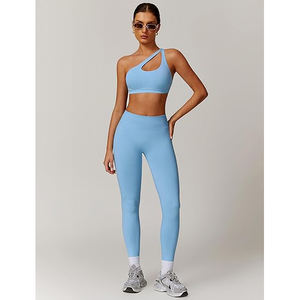 Ensemble de yoga pour femme : haut de sport sans couture, leggings taille haute, extensible, respirant et flexible pour l'entraînement - Product Image 2