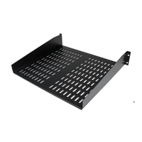Étagère de serveur ventilée 2U Étagère fixe en porte-à-faux de 16 pouces pour rack et armoire d'équipement réseau 19"