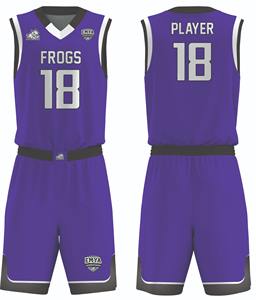 Ensembles d'uniformes de basket-ball pour hommes sur mesure Club Team League réversibles avec des maillots de basket-ball courts à double couche à impression numérique - Product Image 2