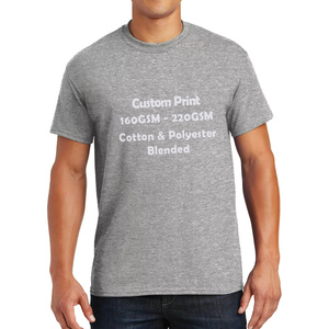 T-shirt Homme Grande Taille en Coton Lourd Tricoté Respirant Anti-boulochage Séchage Rapide Écologique Qualité Supérieure OEM - Product Image 2