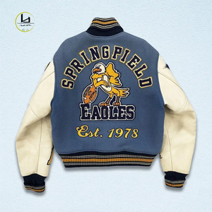 Fabricantes de Chaquetas Varsity Letterman OEM al por Mayor, Apliques de Chenilla Bordados, Personalizadas, Vintage, Invierno, Delgadas, de Secado Rápido - Product Image 6