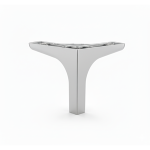 Pieds de meuble en plastique minimalistes en forme de T, robustes, argentés, 12 cm, pour canapé et armoire, pour salon - Product Image 1