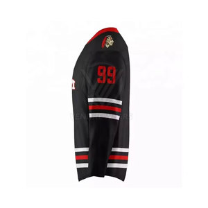 Maillot de hockey sur glace de haute qualité, très vendu, 100% polyester, respirant, séchage rapide, service OEM, options personnalisables pour l'équipe - Product Image 3