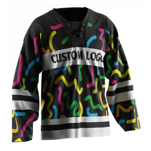 Camisetas personalizadas de equipos de hockey sobre hielo uniformes transpirables de sublimación completa para clubes y ligas - Product Image 3