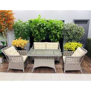 Conjunto de Sofá y Mesa de Ratán para Balcón y Jardín Annapark Bali - Product Image 1