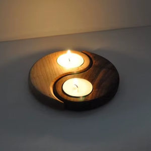 Wooden <b>Tealight</b> <b>Holder</b> Reclaimed Wood Candle <b>Holder</b> Centerpiece Decor - Product Image 1
