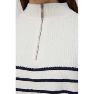 Suéter de Punto Casual para Mujer con Estampado, Cierre de Cremallera, Transpirable, de Seda con Decoración Bordada, Talla XS - Product Image 5