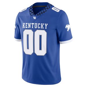 Kentucky Wildcats personalizado de talla grande transpirable de punto camiseta de fútbol azul personalizado con su nombre y número - Product Image 2