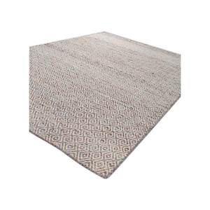 พรมขนสัตว์และใยวิสโคสสีน้ำเงินแบบทอเรียบ ลายเรขาคณิต รุ่น ADWV-13047 สำหรับใช้ในบ้าน - Product Image 2