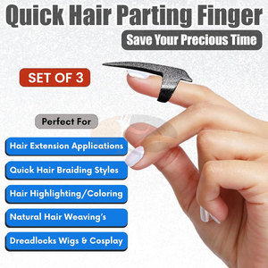 Herramienta de Peinado, Pinzas de Acero Inoxidable con Anillos para Trenzar, Separar y Seccionar el Cabello para Extensiones - Product Image 2