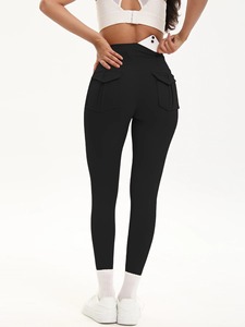 Peach Butt Lifting Yoga Pants Women's Back V Waist High Waist Running Fitness <b>Tight</b> Sports Pants - Product Image 2