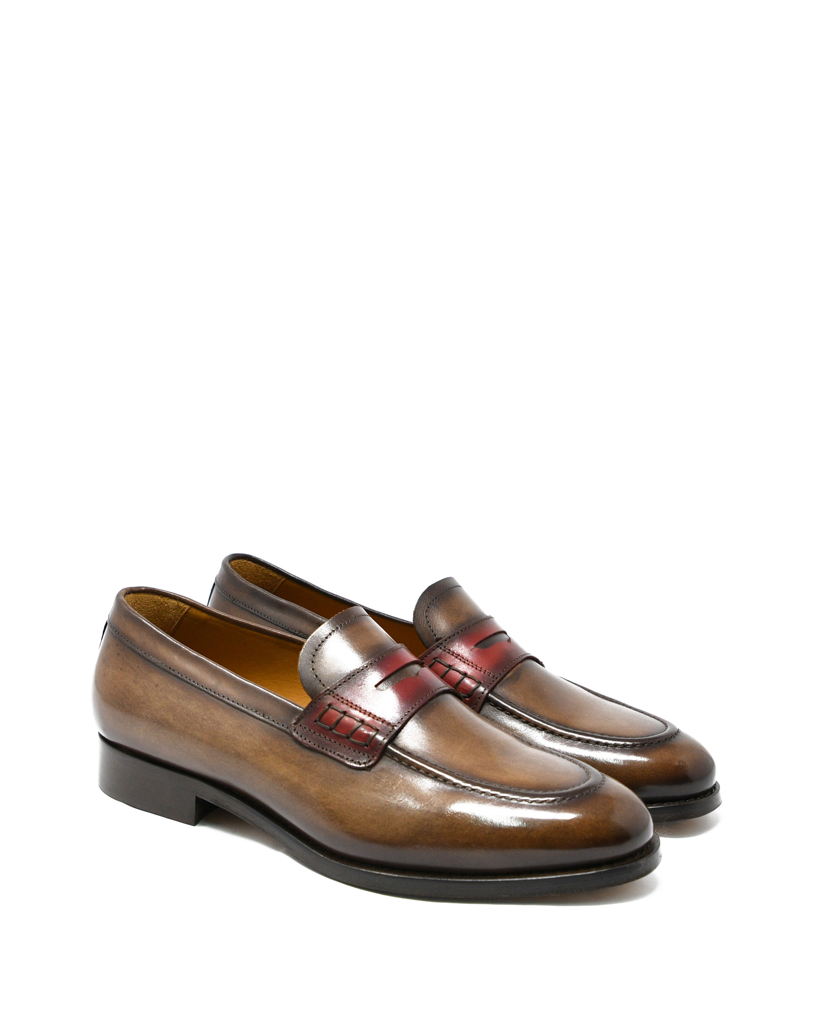 ZAPATOS DE HOMBRE PENNY LOAFER para uso formal La producción es 100% Made in Italy coloreada a mano