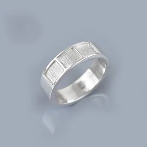 925 argent Sterling 6mm trois canaux bande anneau crémation cendres lait maternel souvenir mémorial bijoux unisexe personnalisé cadeau anneau - Product Image 4