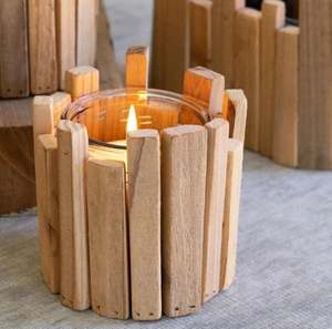 Elegant wooden tabletop votive <b>holder</b> indoor & outdoor <b>tealight</b> candle <b>holder</b> home hotel office wedding party decoration - Product Image 2