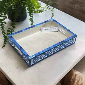 Bandeja de servicio de madera ecológica hecha a mano, suministro al por mayor, tamaño personalizado para el desayuno, la cama, la hora del té, elegante entretenimiento en el hogar - Product Image 3