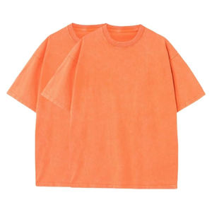 เสื้อยืดผ้าฝ้ายฟอกสีกรดของผู้ชายเสื้อสไตล์สตรีทแวร์พิมพ์ลายเสือดาว250แกรมสีวินเทจแบบสั่งทำได้สำหรับ100% - Product Image 6