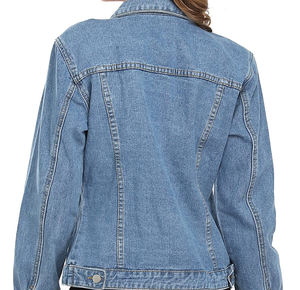 Latest Design Women's <b>Denim</b> Jacket Good <b>Material</b> OEM Services Good Selling Custom Color Women's <b>Denim</b> Jacket - Product Image 2