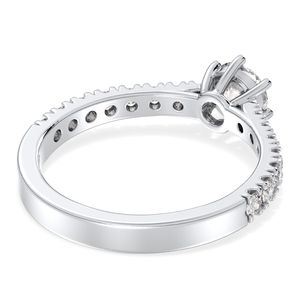 Anillos de Compromiso de Diamantes Cultivados en Laboratorio con Corte Redondo de 0.86 Quilates, Oro Blanco de 14K y 18K, Diseño Personalizado REYES, Joyería Fina para Mujer - Product Image 4