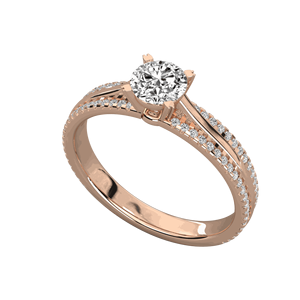 Anillo de Compromiso con Diamante Solitario Redondo - Product Image 5