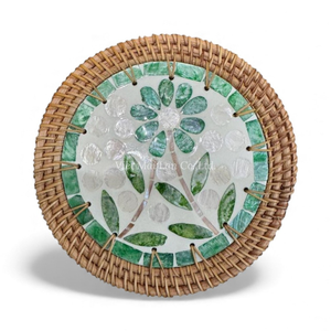 Set de table économique en nacre avec rotin pour les détaillants à la recherche d'un bon prix, approvisionnement en provenance du Vietnam - Product Image 1