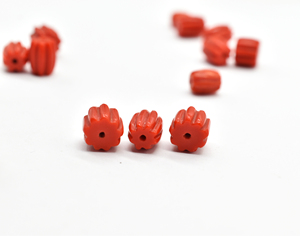 Aaa lớp San hô khắc hạt phòng thí nghiệm tạo ra Loose đá quý hạt cho vòng cổ & đồ trang sức làm - Product Image 4