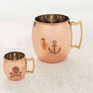 Taza de Cobre con Asa de Caballito de Mar y Diseño Floral, Taza de Cerveza o Cóctel Chapada en Cobre con Asa de Latón para Bar y Uso Doméstico en Oferta - Product Image 4