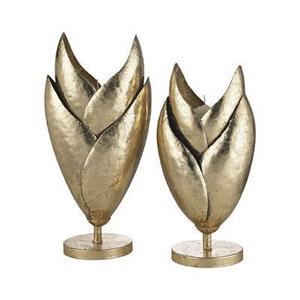 Bougeoir en métal pour la décoration de la maison porte-bougie pour l'éclairage et le jeu porte-bougie décoratif élégant finition antique - Product Image 1