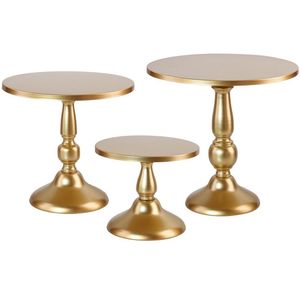 Support à gâteau en métal large pour la présentation de gâteaux et de desserts avec une finition classique, base solide, design fiable, centre de table - Product Image 5