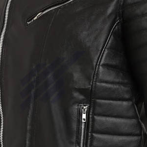 Veste en cuir de haute qualité pour hommes Logo personnalisé Veste en cuir pour hommes Dernier style Veste en cuir pour hommes - Product Image 6