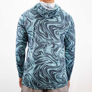 Chemises de pêche à manches longues avec capuche et masque intégré, design personnalisé pour hommes et femmes, hiver, solide, séchage rapide, respirant, protection UV SPF 50 - Product Image 2