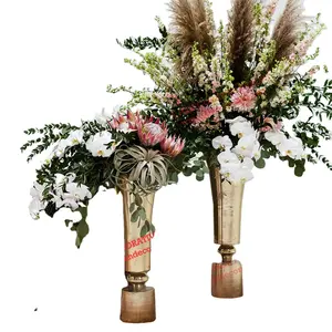 Vase à fleurs en métal décoratif moderne pour l'extérieur, ensemble de Vase à fleurs en métal pour la nativité de noël