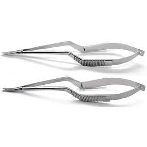 Ciseaux Yasargil fabriqués par des fabricants professionnels, instruments chirurgicaux manuels réutilisables en argent, certifiés CE ISO13485, usage général - Product Image 1