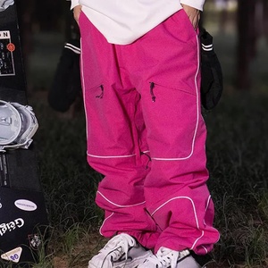 Pantalones de Esquí para Hombre de Alta Calidad, 100% Poliéster, Impermeables 10,000mm, Cinta Reflectante, Forro Polar Interior Cálido, Talla Grande, Resistentes al Viento - Product Image 1